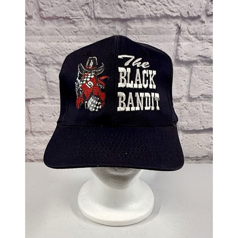 Vintage The Black Bandit Steve Smith Racing Hat Snapback Adjustable EXCELLENT!